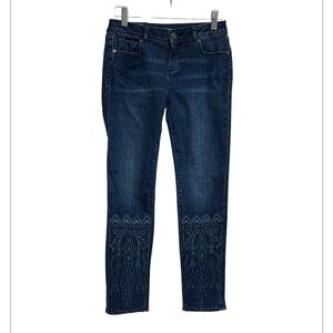 Miss Me Girls Jean Size 14 Skinny Ankle Denim Embroidered NWT